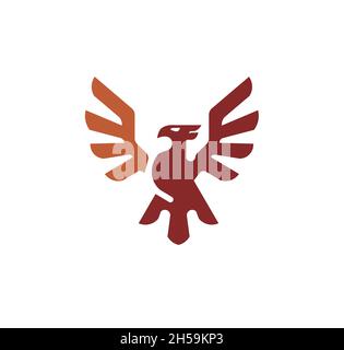 Phoenix fliegende Vektor abstraktes Logo Symbol Design Vorlage Stock Vektor
