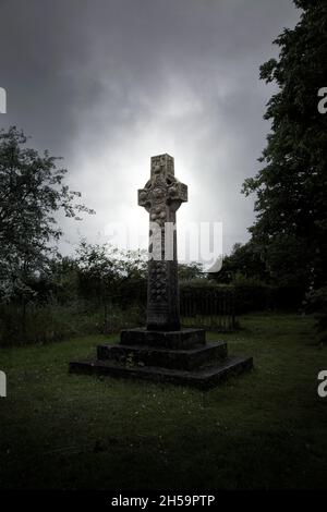 Keltisches Kreuzgrab-Marker Stockfoto