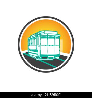 Ein Logo aus Zügen in New orleans, frankreich. Stock Vektor