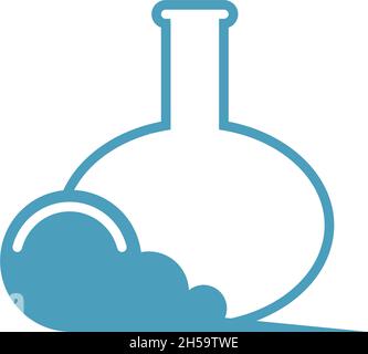 Science Flasche Lab Logo Symbol Design Vorlage Vektor Stock Vektor