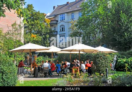 Café Wintergarten im Literaturhaus in der Fasanenstraße in der Nähe von Kurfürstendamm, Berlin, Deutschland Stockfoto