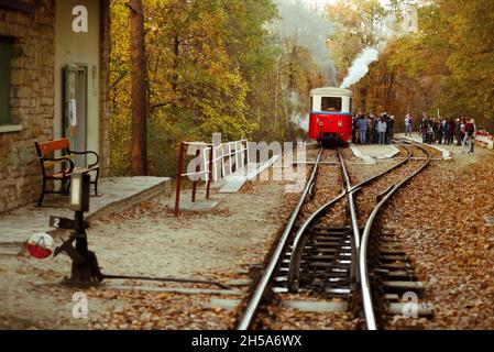 Budapester Kinderbahn (Gyermekvasút) Stockfoto