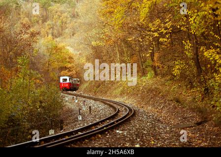 Budapester Kinderbahn (Gyermekvasút) Stockfoto