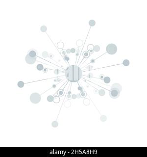 Molekül logo Vorlage, Symbol, Logo, Wissenschaft Genetik DNA-Helix. Genetische Analyse, Forschung biotech Code DNA-Moleküle. Biotechnologie Genom Stockfoto