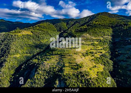 Italien ab | schöne Landschaften aus Italien aus der Luft gefilmt Stockfoto