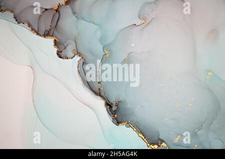 Bunte Abstrakte Hintergrund Flüssigkeit. Alkoholtinten Stockfoto