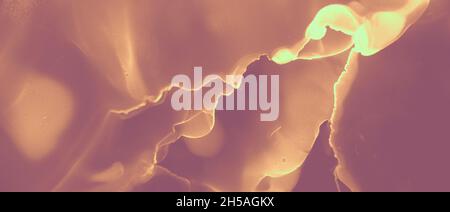 Farbmuster Gold. Roter, Glitzernder Splash. Orange Art Stockfoto