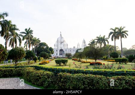 Marmorgebäude Victoria Memorial in Kalkutta, Indien Stockfoto