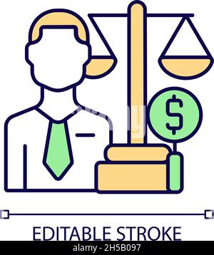 RGB-Farbsymbol des Finanzprüfers Stock Vektor