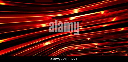 Farbenfroher abstrakter Panoramafenster: Lichtstreifen/Balken. (Auto Backplate, 3D Rendering Computer digital generierte Illustration.) Stockfoto