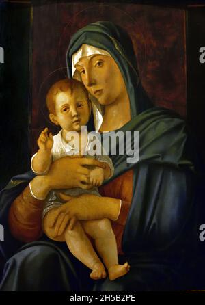 Madonna con Bambino - Madonna mit Kind 1475 - 1485 von Bellini Giovanni 1434/1516 Italien, Italienisch, Stockfoto