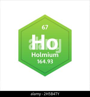 Holmium-Symbol. Chemisches Element des Periodensystems. Vektorgrafik Stock Vektor