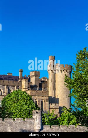 Außenansicht von Arundel Castle, West Sussex, Großbritannien Stockfoto