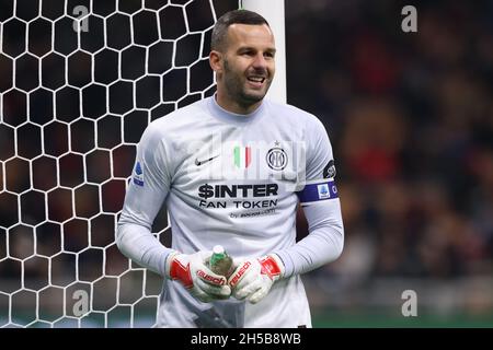 Mailand, Italien, 7. November 2021. Samir Handanovic vom FC Internazionale beim Spiel der Serie A in Giuseppe Meazza, Mailand. Bildnachweis sollte lauten: Jonathan Moscrop / Sportimage Stockfoto