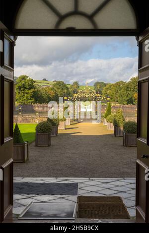 Innen und außen, Tredegar House, National Trust, Newport, South Wales, VEREINIGTES KÖNIGREICH Stockfoto