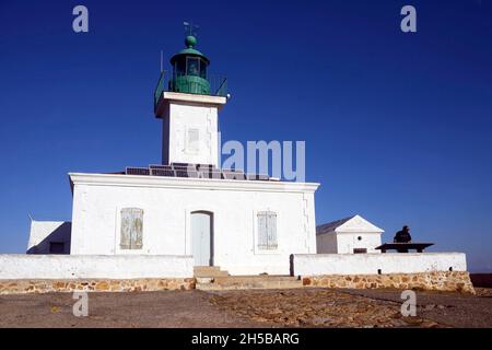 FRANKREICH, KORSIKA ( 2B ), ILE ROUSSE, BALAGNE, HAUS LICHT AUF DER INSEL LA PIETRA Stockfoto