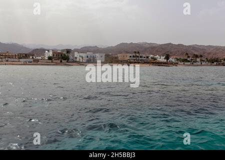 Einsame Strände an der Blauen Lagune (Dahab), Sinai, Ägypten Stockfoto