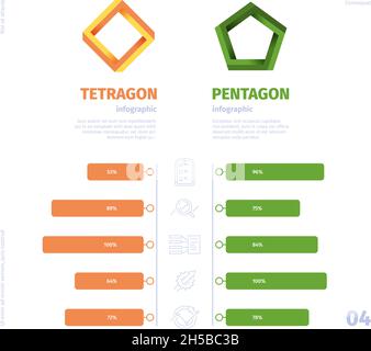 Vergleichsdiagramm. Infografik-Auswahldiagramme für Unternehmen im Vergleich zu Vergleichsprodukten grellen Vektorvorlagen Stock Vektor