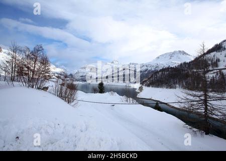Tignes, Frankreich, Ski Resort Schneelandschaft Stockfoto