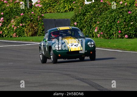 Michael Birch, Lotus Elite, Moss Trophy, geschlossene Cockpit-Prototypen und GT-Autos der Ton der RAC TT-Rennen zwischen 1958 und 1962, Goodwood 7 Stockfoto