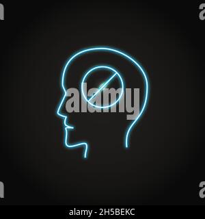 Symbol für das Neon-Katatonia-Syndrom im Linienstil. Symbol für psychische Störung. Vektorgrafik. Stock Vektor