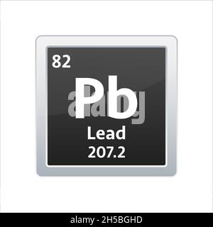 Ableitungssymbol. Chemisches Element des Periodensystems. Vektorgrafik. Stock Vektor