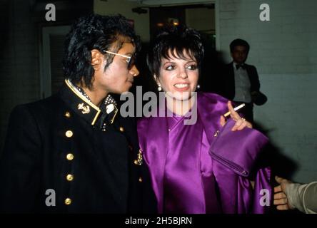 Michael Jackson und Liza Minnelli 1984 Quelle: Ralph Dominguez/MediaPunch Stockfoto