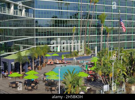 Das Hyatt Regency Hotel am Wasser, Long Beach CA Stockfoto