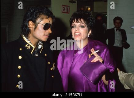 Michael Jackson und Liza Minnelli 1984 Quelle: Ralph Dominguez/MediaPunch Stockfoto
