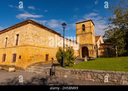 Religiöse und kirchliche Architektur von Asturien - Spanien. Stockfoto