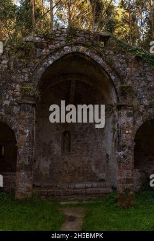 Religiöse und kirchliche Architektur von Asturien - Spanien. Stockfoto