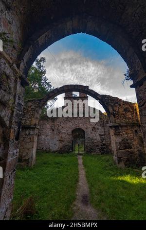 Religiöse und kirchliche Architektur von Asturien - Spanien. Stockfoto