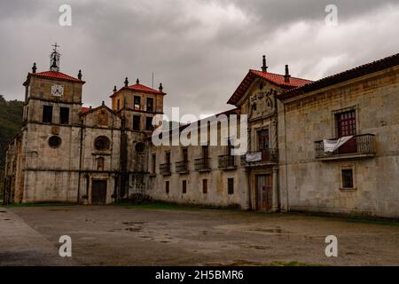 Religiöse und kirchliche Architektur von Asturien - Spanien. Stockfoto