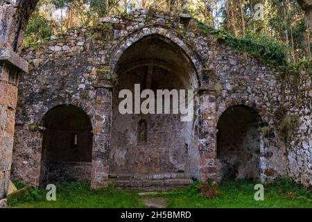 Religiöse und kirchliche Architektur von Asturien - Spanien. Stockfoto