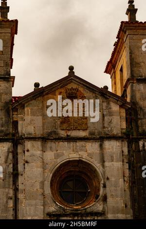 Religiöse und kirchliche Architektur von Asturien - Spanien. Stockfoto