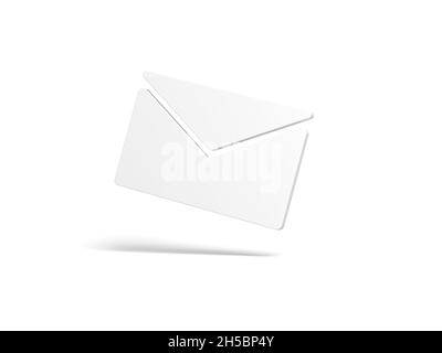 Mail-Symbol auf weißem Hintergrund isoliert. E-Mail E-Mail. 3d-Illustration. Stockfoto