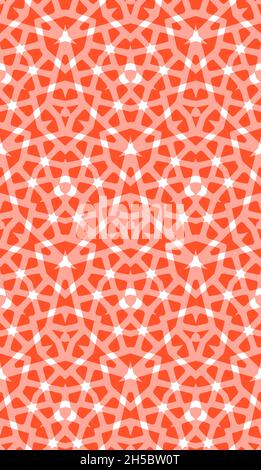Nahtloses Muster mit abstrakten geometrischen Motiven in 3 Farben Stockfoto
