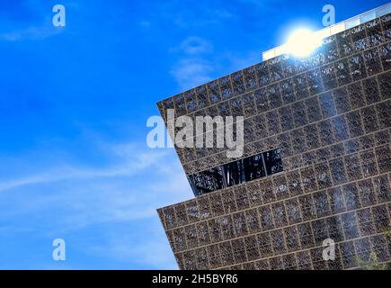 Washington, D.C., 14. Oktober 2021: Das Smithsonian National Museum of African American History and Culture auf der National Mall. Stockfoto