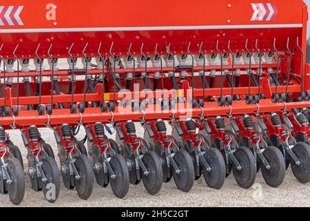 Double Disc Weizen Seeder Multifunktions-Pflanzmaschine Stockfoto