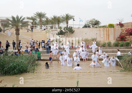 Qasr All-Yahud Israel taufte den Jordan in der Nähe von Bethanien-Betharaba, wo Johannes Jesus taufte. Stockfoto