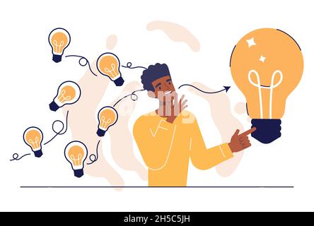 Ideen auswählen und das beste Konzept für die Optionsauswahl Stock Vektor