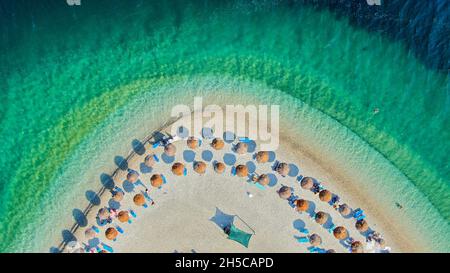 Strand von Agios Dimitrios - Alonnisos Stockfoto