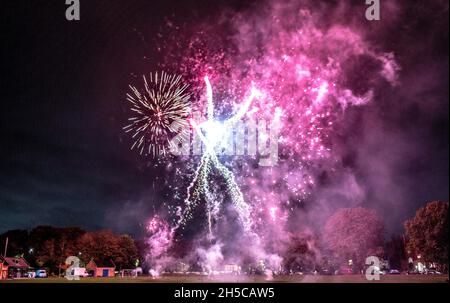 Feuerwerk in Highgate London, Großbritannien Stockfoto