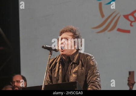 Ciudad De Buenos Aires, Argentinien. November 2021. Javier Milei hält seine Abschlussrede. (Foto: Esteban Osorio/Pacific Press) Quelle: Pacific Press Media Production Corp./Alamy Live News Stockfoto