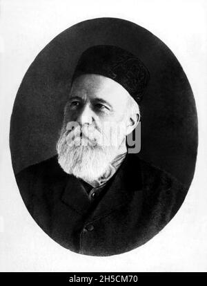 1901 ca , SUISSE : der schweizer HENRY DUNANT ( Jean Henri Dunant , 1828 - 1910 ), Gründer des Roten Kreuzes und erster Friedensnobelpreisträger . Die Genfer Konvention von 1864 basierte auf Dunants Ideen. 1901 erhielt er zusammen mit Frédéric Passy den ersten Friedensnobelpreis, womit Dunant der erste Schweizer Nobelpreisträger wurde. Unbekannter Fotograf .- GESCHICHTE - foto storiche - foto storica - PREMIO NOBEL PER LA PACE - Portrait - ritratto - PACIFISMO - PACIFISTA - Fondatore CROCE ROSSA - INFERMIERE - FILANTROPO - weißer Bart - barba bianca - uomo anziano vecchio - älterer Mann alt - Hut - ca. Stockfoto