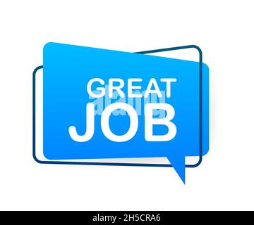 Hand halten Megaphon mit großer Arbeit. Megaphon-Banner. Webdesign. Stock Vektor