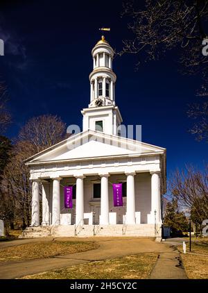 Erste Gemeindekirche Madison Grün Historic District Madison, Connecticut, USA Stockfoto