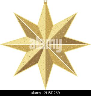 Leuchtender weihnachtsstern über Weiß Stock Vektor