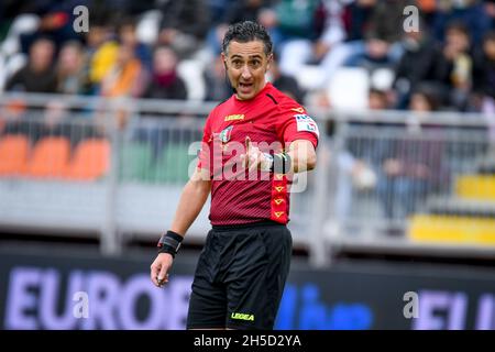 Pier Luigi Penzo Stadium, Venedig, Italien, 07. November 2021, Der Schiedsrichter des Spiels Gianluca Aureliano während des FC Venezia gegen AS Roma - italienischer Fußballklub Stockfoto