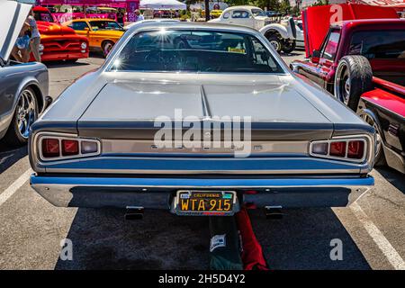 Reno, NV - 5. August 2021: 1968 Dodge Coronet Hardtop Coupe auf einer lokalen Automobilmesse. Stockfoto